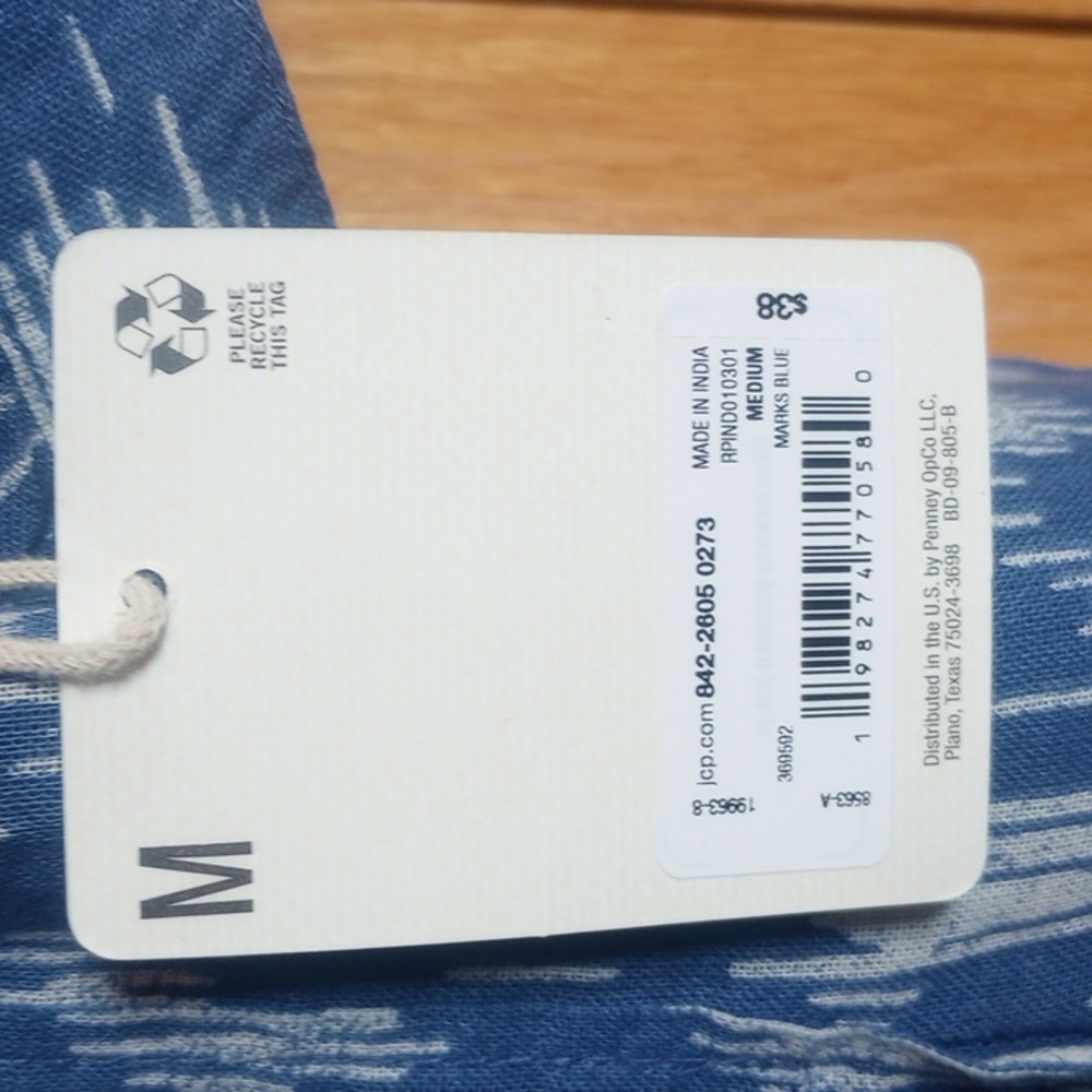 NWT Blue Patterned Blouse - Picture 6 of 10